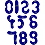 Imagem de vetor de números azuis