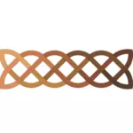 2D Celtic knot in brown shades vector graphics