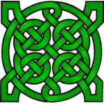 Tmavě zelené keltské mandaly Vektor Klipart