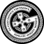 Illustration vectorielle d'un logo de geocaching style tribal