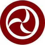 Illustration vectorielle d'ornement celtique circulaire rouge et blanc