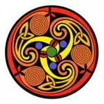 Кельтский орнамент многоцветной векторное изображение
