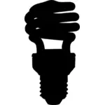 Silueta de lámpara CFL