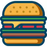 Imagen de una hamburguesa con queso