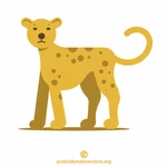 Arte prediseñado de dibujos animados de guepardo