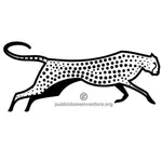 Cheetah liggande på rock vektorbild