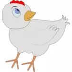 Векторная иллюстрация путать серый цыпленок