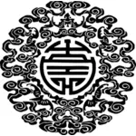 Chinese motif silhouette