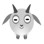 Image vector clipart d'une chèvre