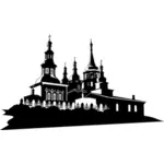 Orthodoxe Kirche in Irkutsk-Vektor-illustration