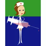 Vektorbild av medicinsk sjuksköterska