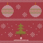 織られたクリスマスパターン