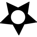 Symbool met sterren zwart