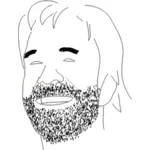 Chuck Norris z grafiki wektorowej broda