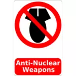 Anti-nükleer silah işareti vektör görüntü