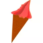 颜色矢量剪贴画的锥形的冰淇淋
