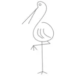 Fågel på ett ben