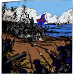 ناقلات الرسومات من الحرب الأهلية مشهد معركة كبيرة
