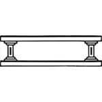 Kerk stenen tabel vector image