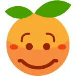 オレンジ色の笑顔