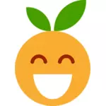 Fruchtige Emoji lächelnd