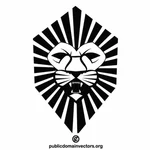 Rytande lejon heraldiska symbolen