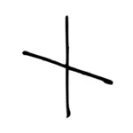 X est une croix