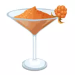 オレンジ色のカクテルのグラスを飲むのベクトル画像