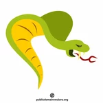 Clip art wektor wąż zielony