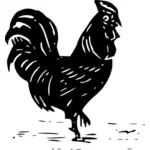 צללית שחורה של תרנגול