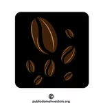 Кофе в зернах векторной графики