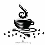 Image vectorielle de boire du café