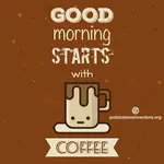 Guten Morgen beginnt mit Kaffee