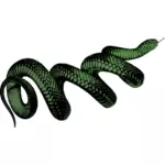 Cobra enrolada de verde