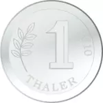 Een zilveren munt vector