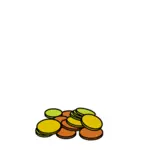 Vector image of bunch of coins