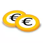 Евро монеты векторной графики
