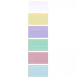Ilustraţie vectorială a albe şi colorate index carduri