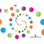 Värikkäät ympyrät graafinen tausta