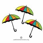 Färgglada paraplyer