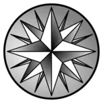 Mawar Kompas vektor ilustrasi