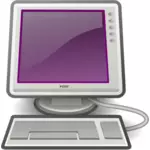 Ponny stationär dator vektorbild