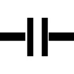 コンデンサーの記号イメージ