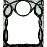 Vector illustraties van krullend lijnen frame