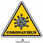 Symbol ostrzeżenia coronavirus