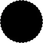 ציור וקטורי עיגול שחור קוב