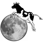 Cow and moon