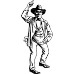 Amerikaanse cowboy vector illustraties