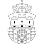 Línea vector clip arte del escudo de la ciudad de Cracovia