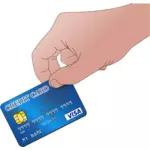 Użycie karty kredytowej wektorowa